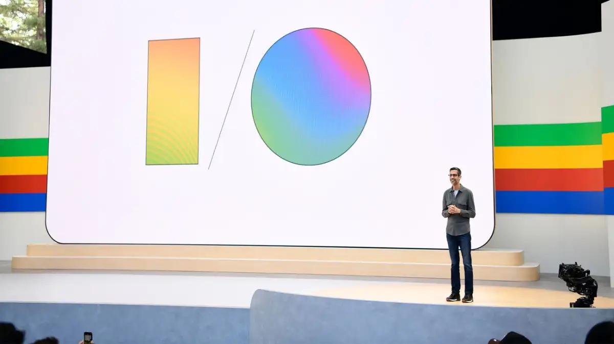 Sundar Pichai at Google I/O 2024 announcing 1.5 Pro 1M tokens