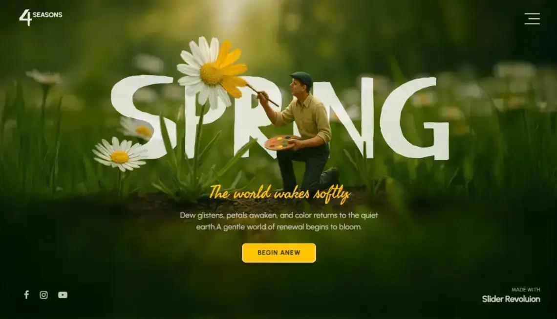 Nature Storytelling home page screenshot