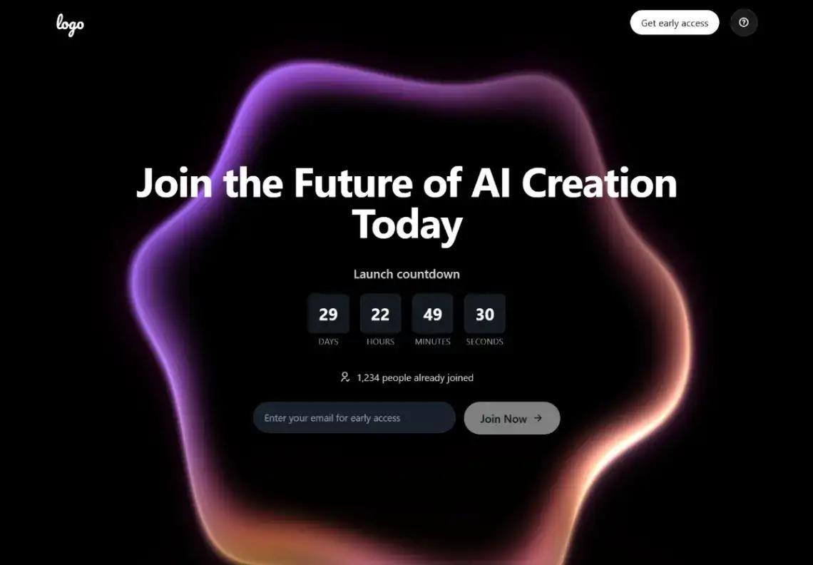 AI Product Launch home page screenshot