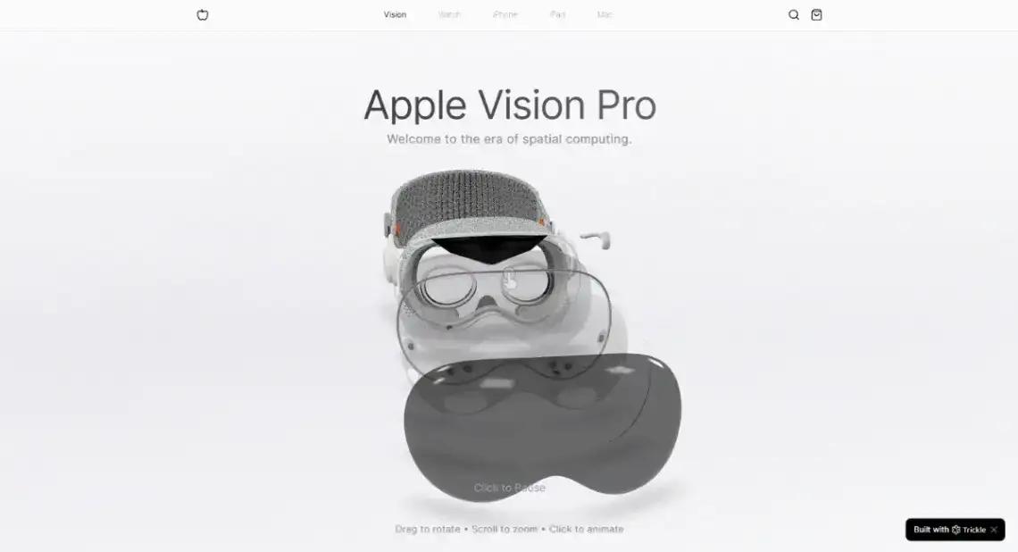 Product Launch Showcase home page screenshot