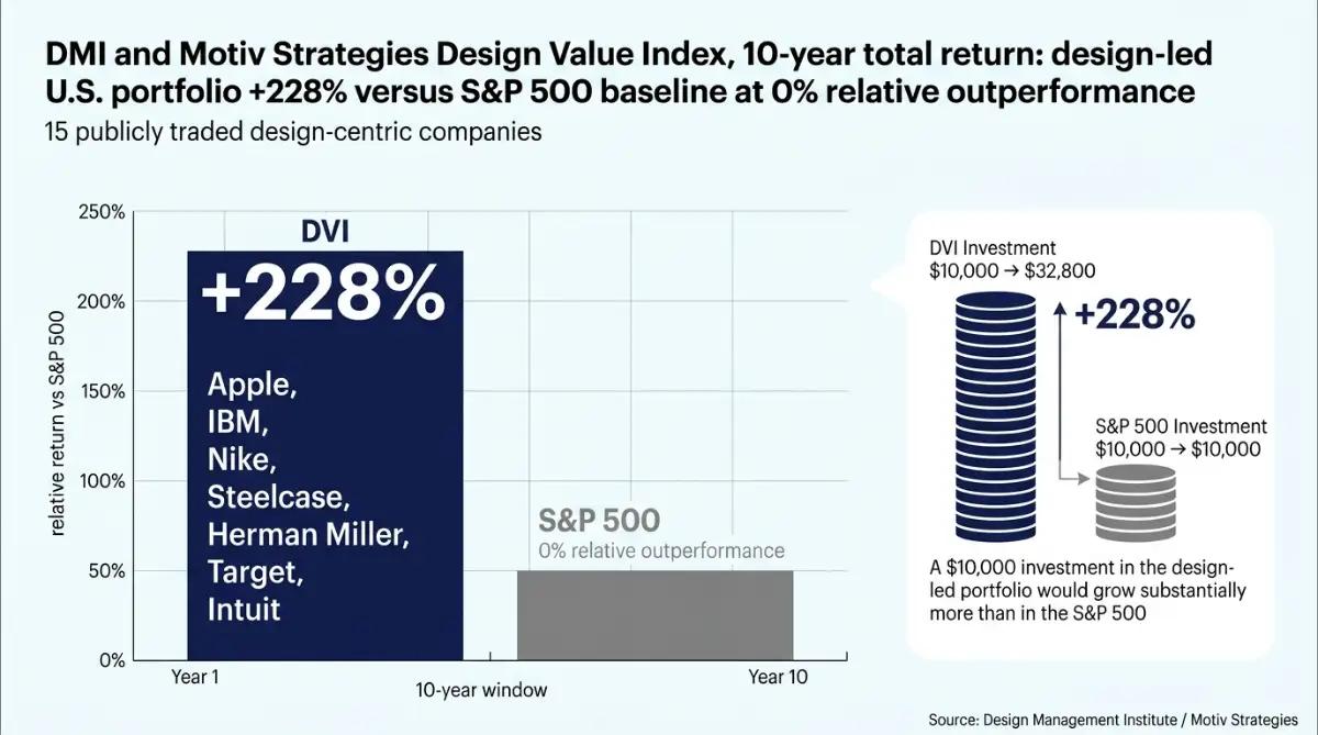 Design-led firms beat the S&P 500 by 228 percent
