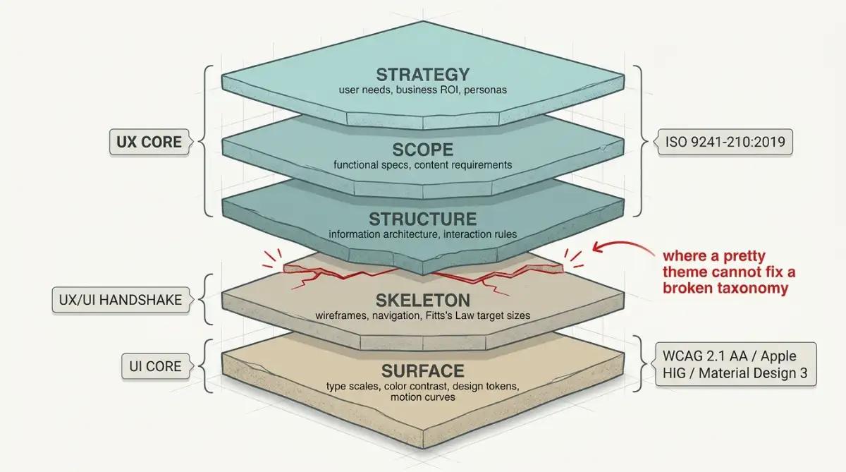Garrett five planes from strategy down to visual surface