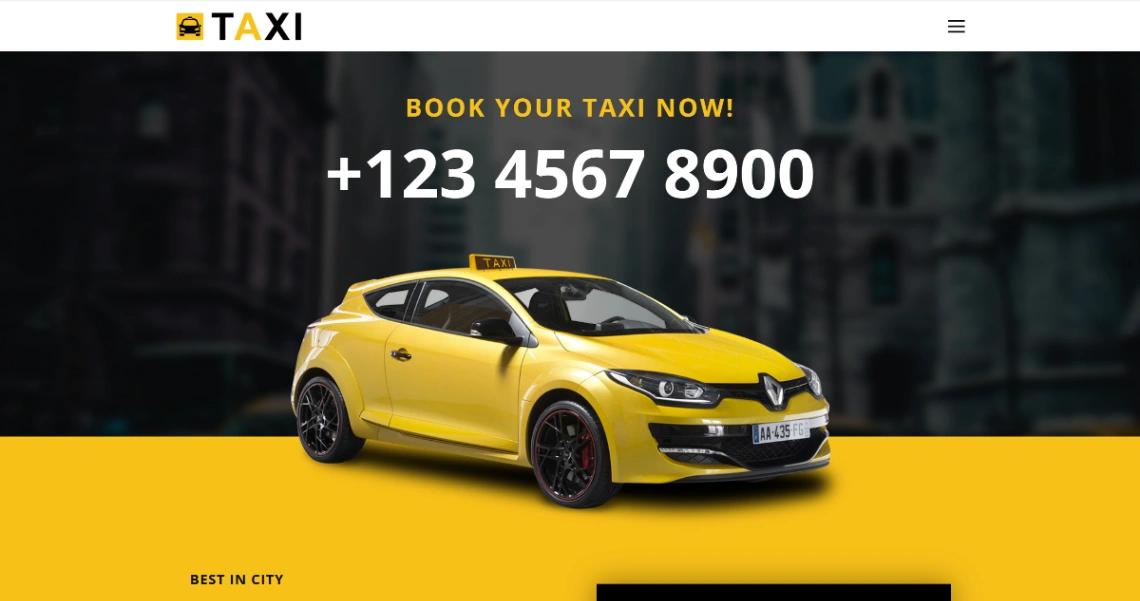 Taxi Service website template