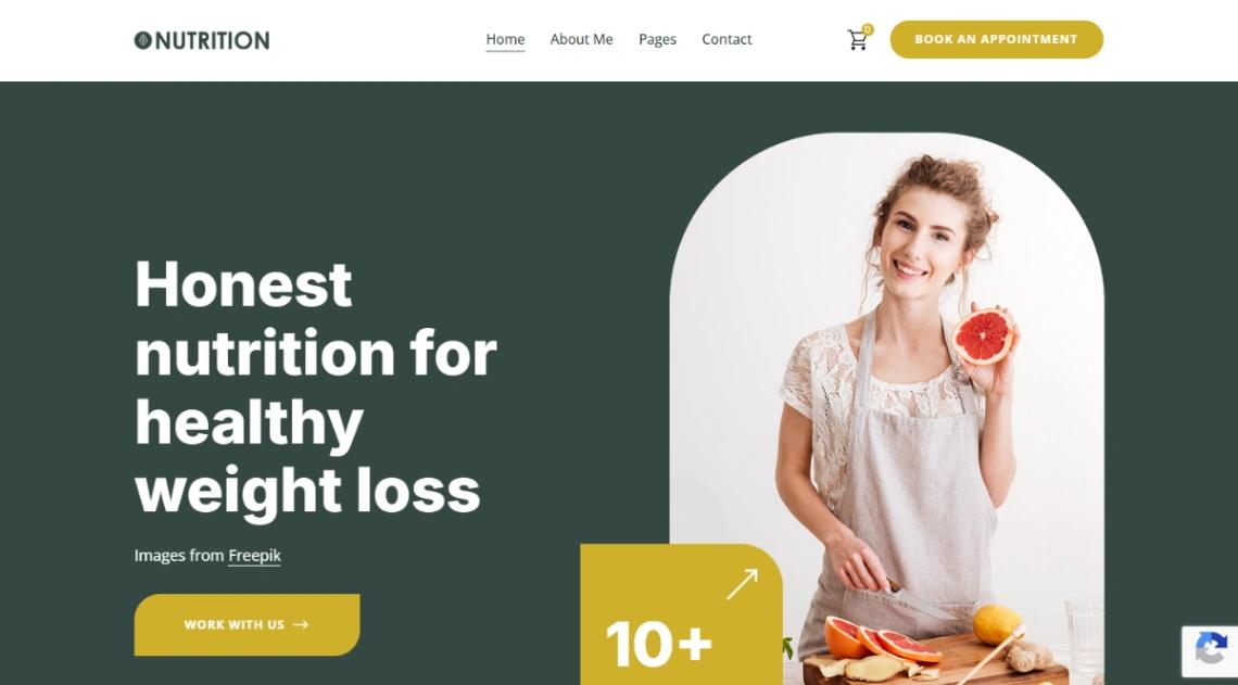 Health and Nutrition website template