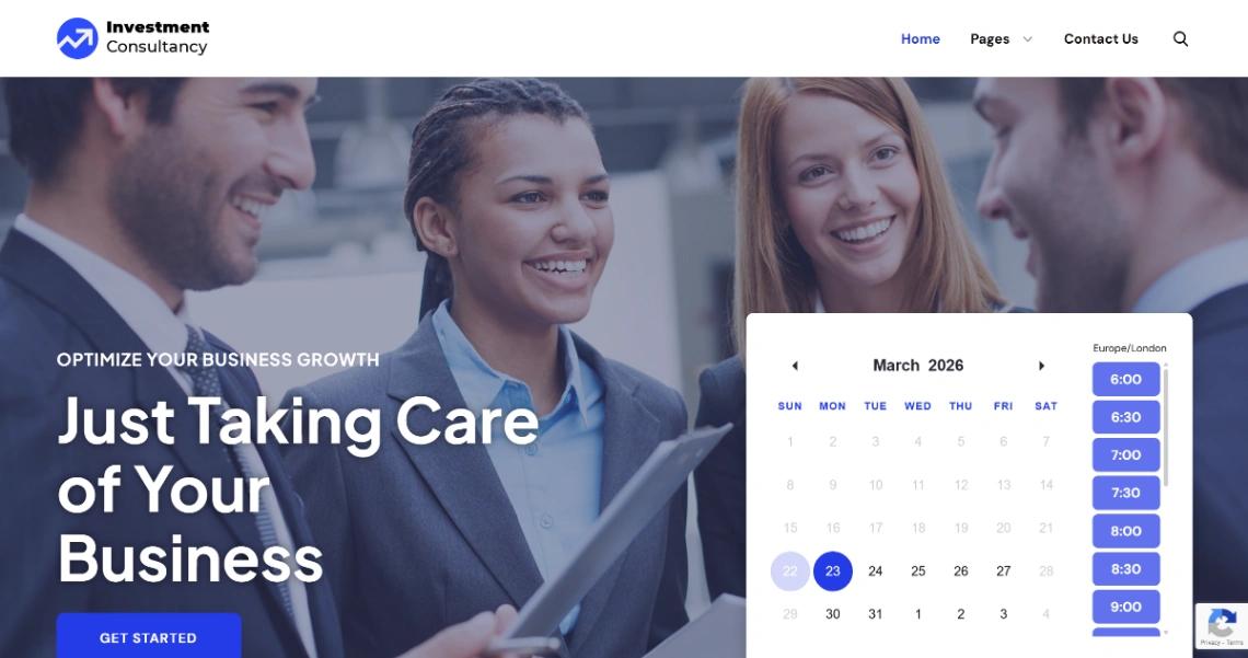 Investment Consulting website template