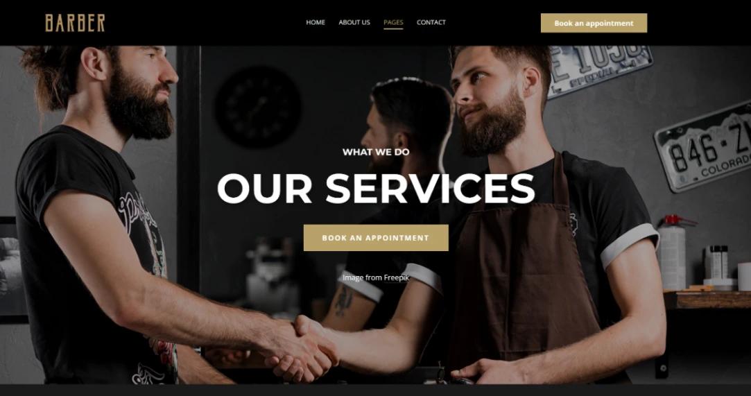 Barbershop website template