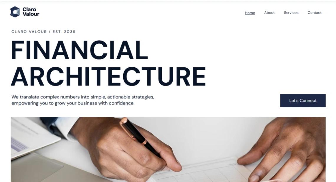Financial Advisors website template