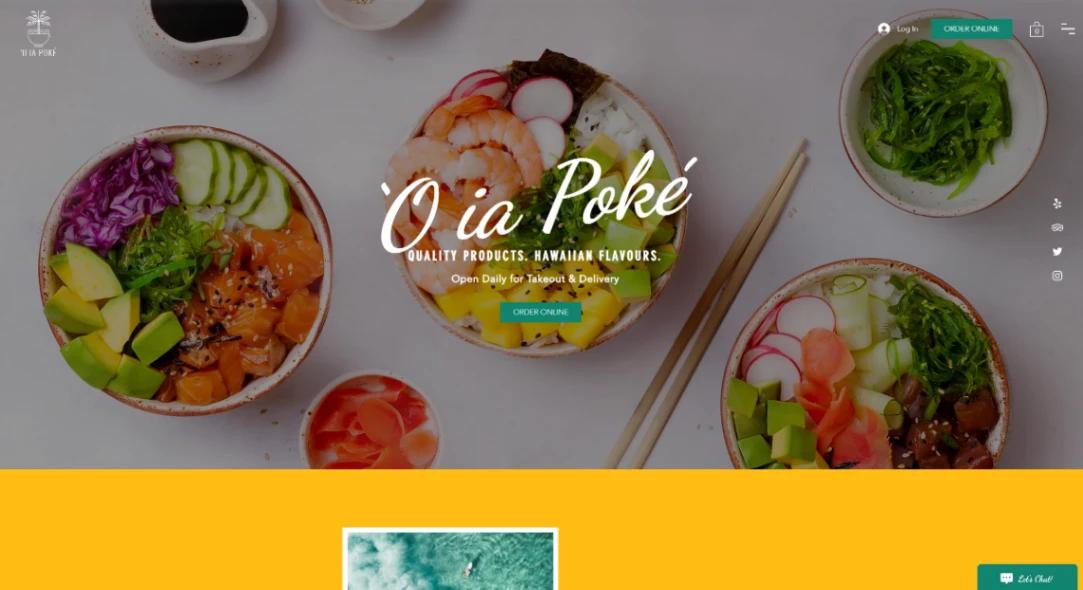 Poke Restaurant website template