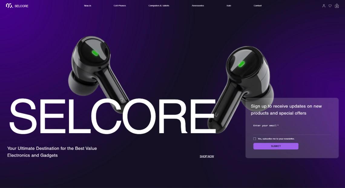 Electronics Store website template