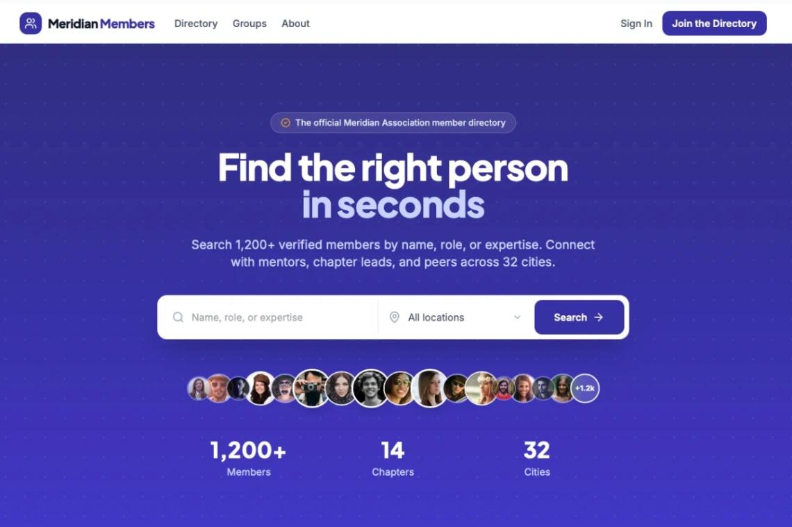 Membership Directory website template