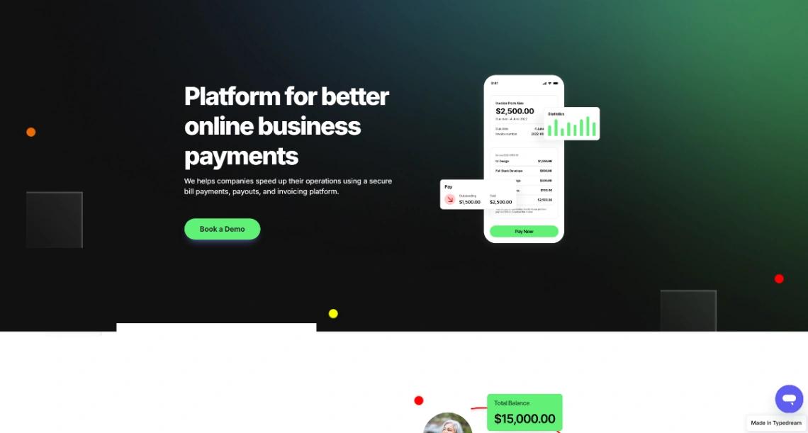 Fintech Product website template