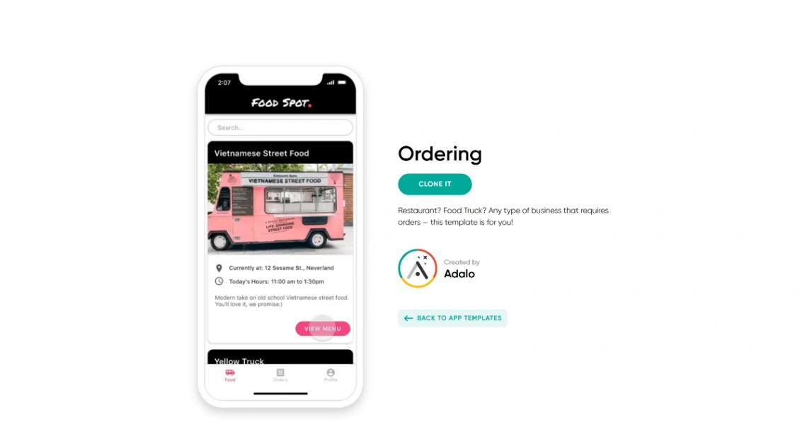 Food Ordering App mobile app design template