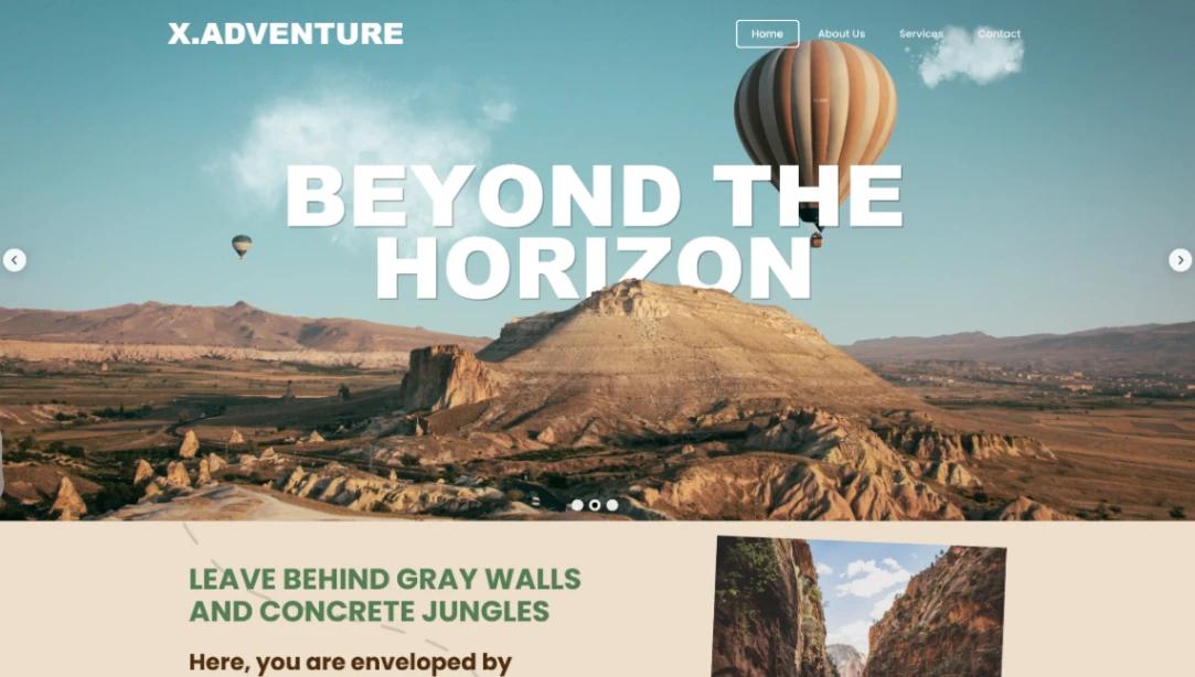 Adventure Travel website template