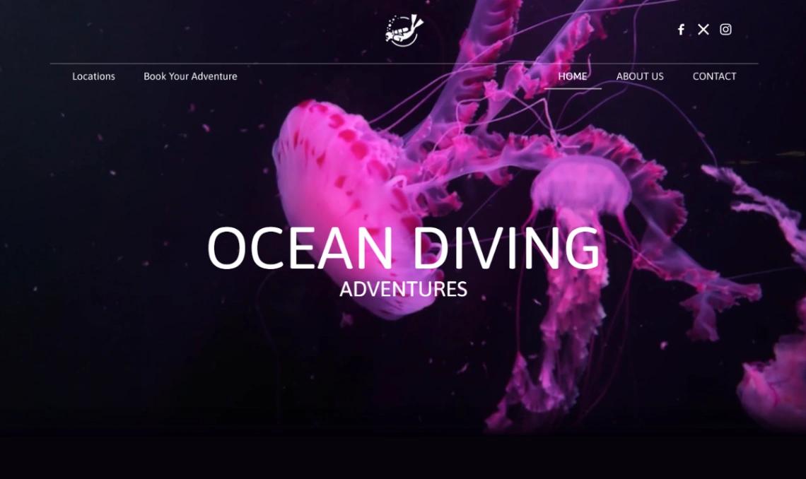 Diving Tours website template