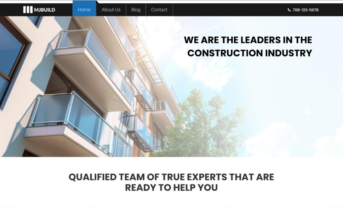 Construction Company website template