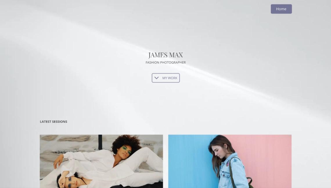 Fashion Photographer website template