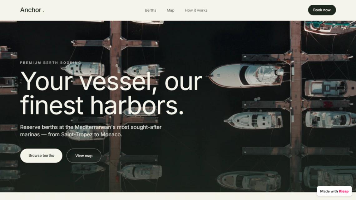 Marina Booking Site website template