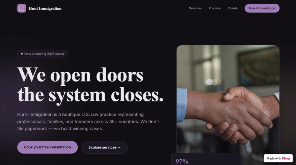 Immigration Law Firm website template