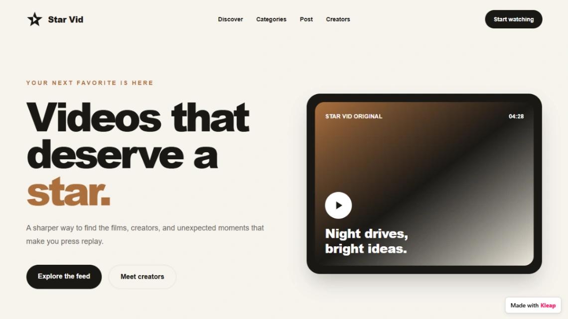 Video Community Site website template