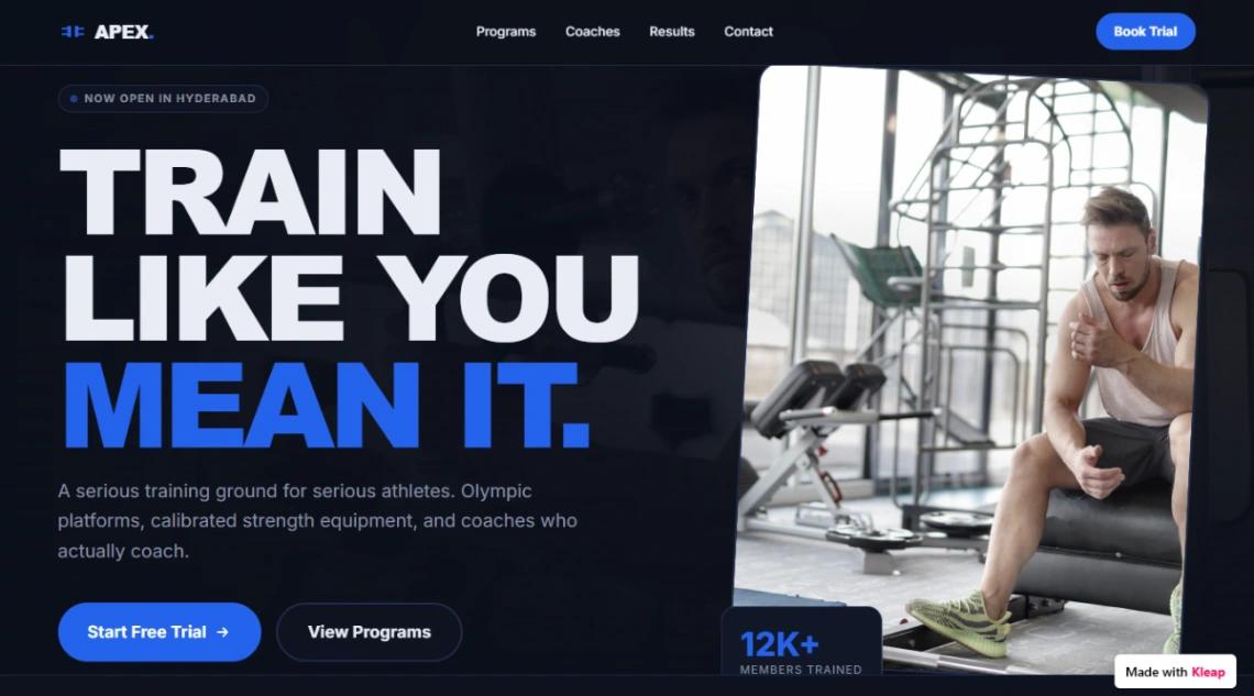 Strength Gym website template