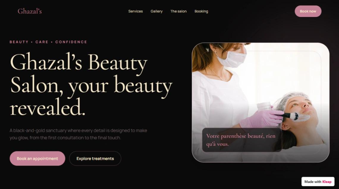 Beauty Salon website template