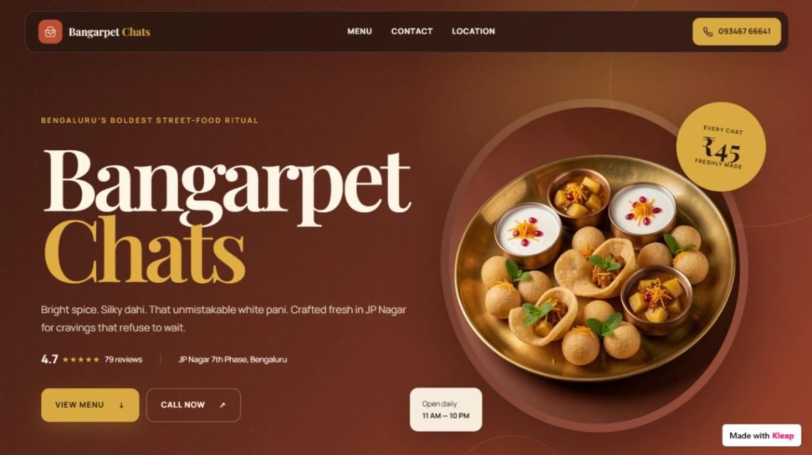 Street Food Restaurant website template