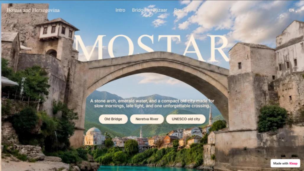 Travel Destination website template