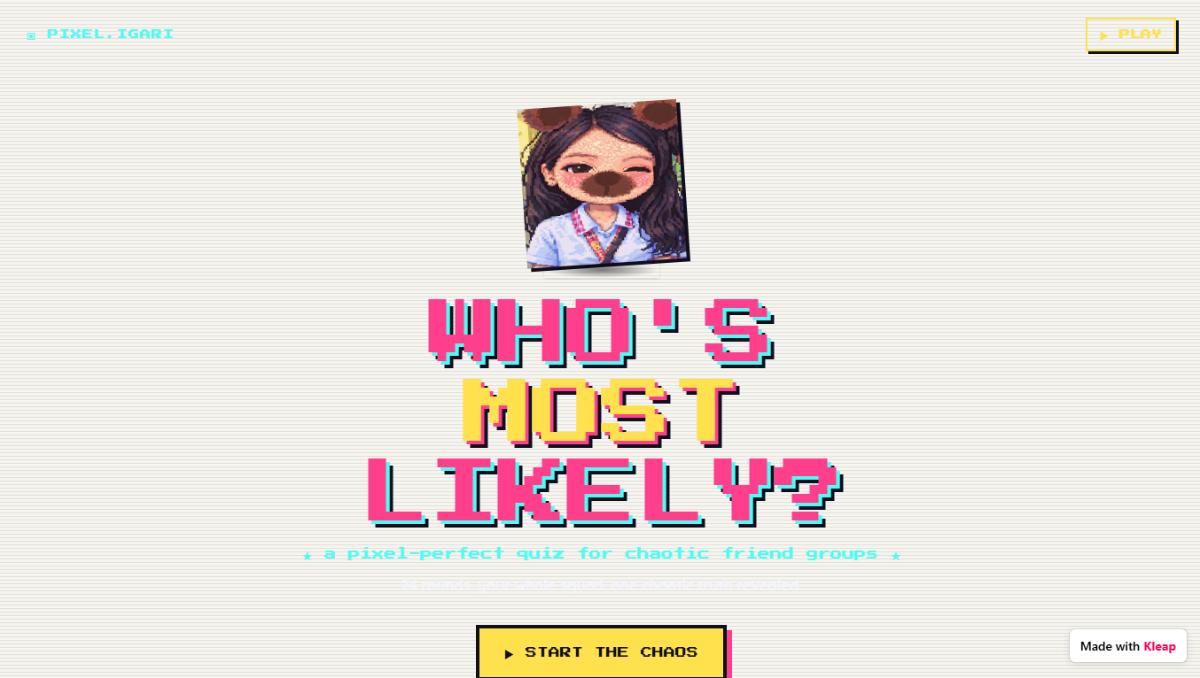 Party Quiz Game web application template