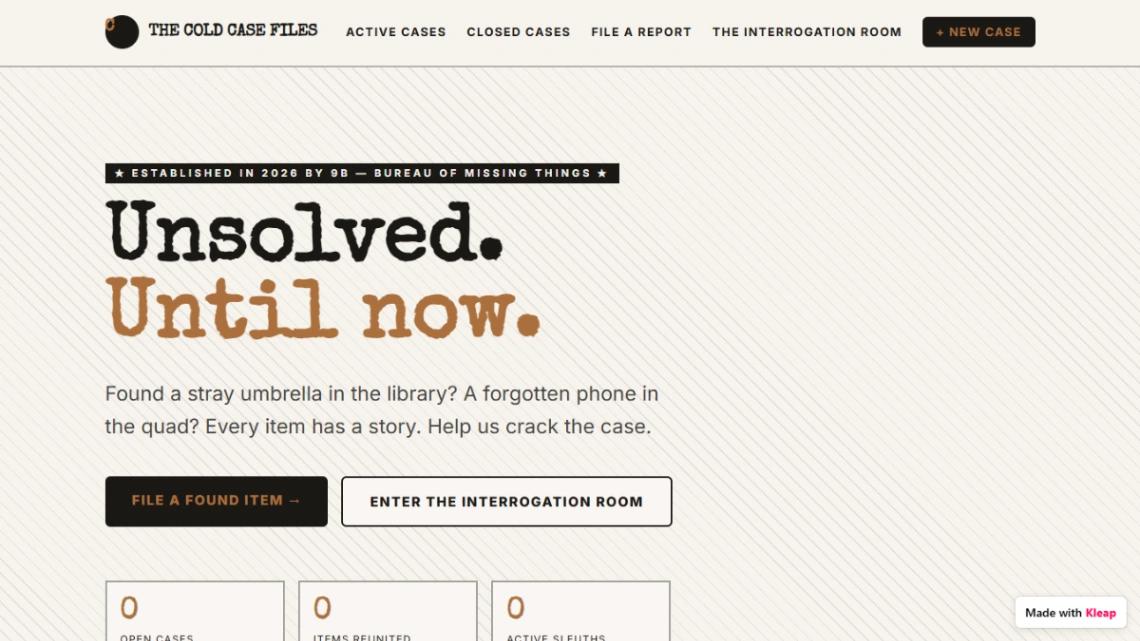 Lost & Found Board website template