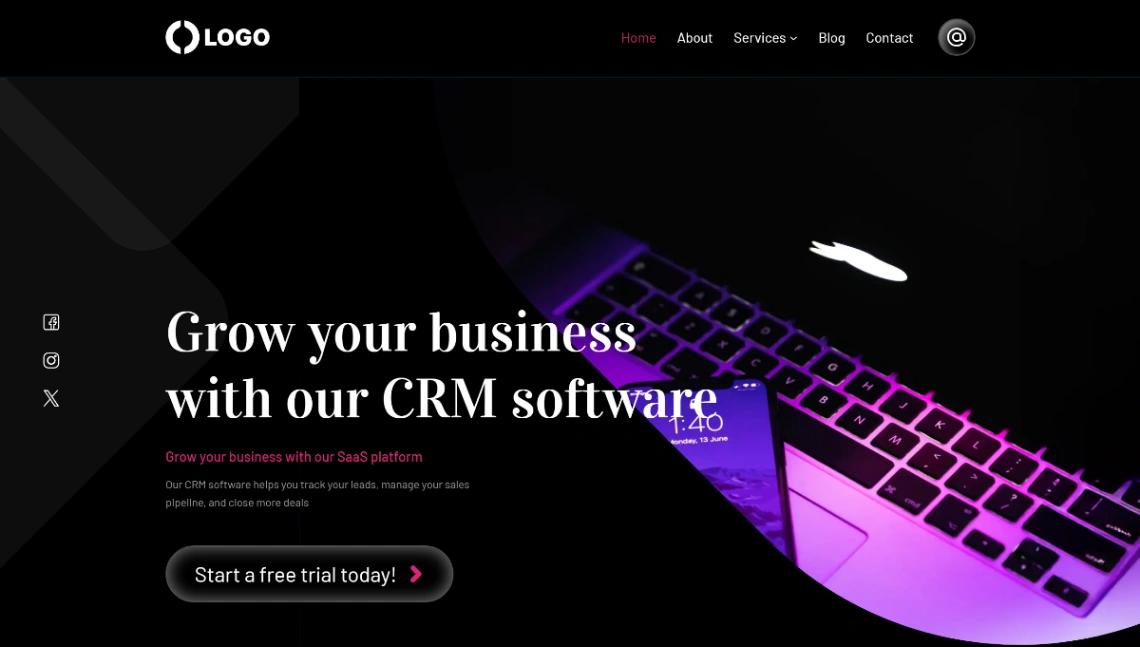 SaaS Startup website template