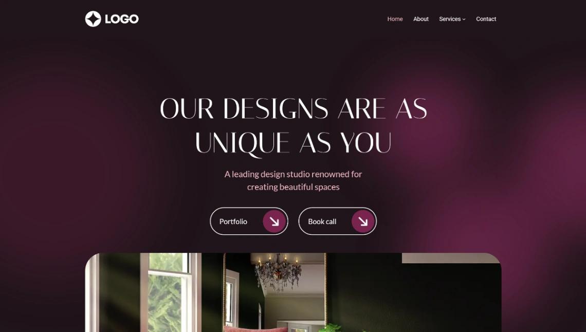 Interior Design Studio website template