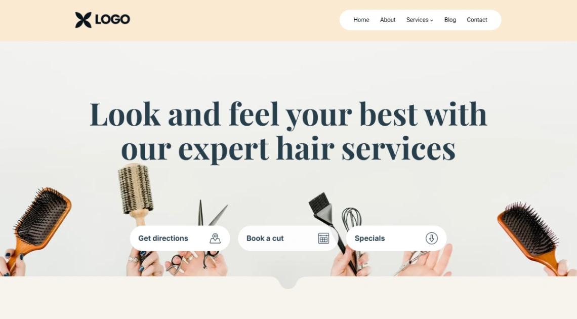 Hair Salon website template
