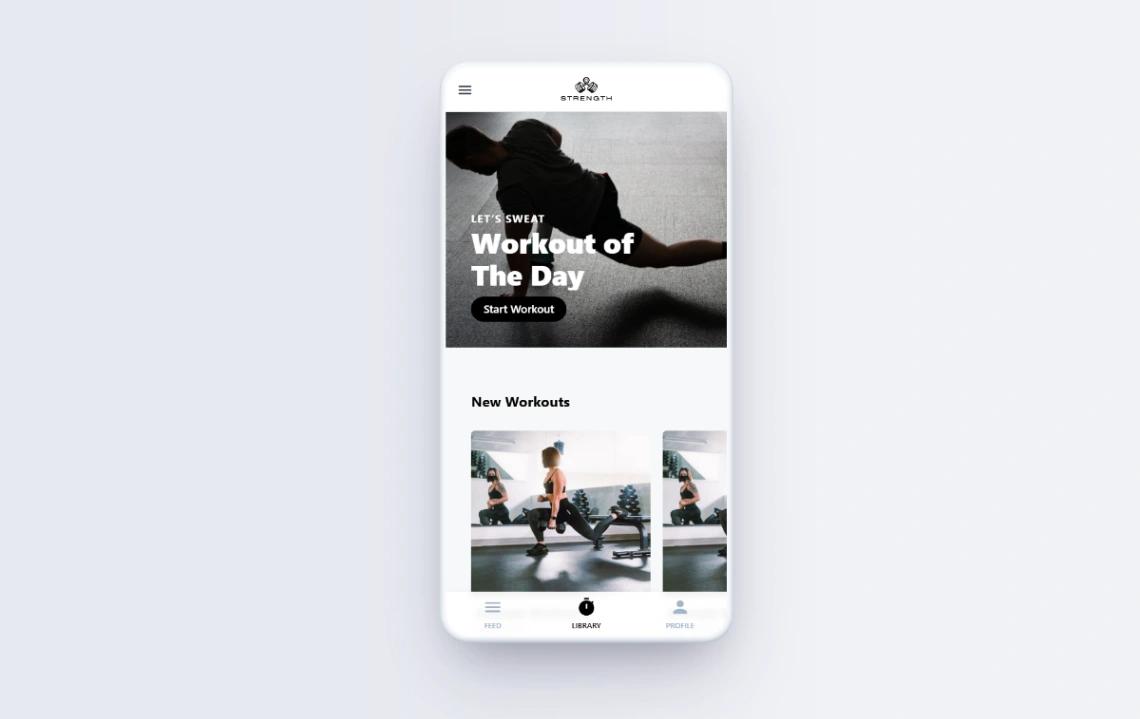 Health & Wellness Video App mobile app design template