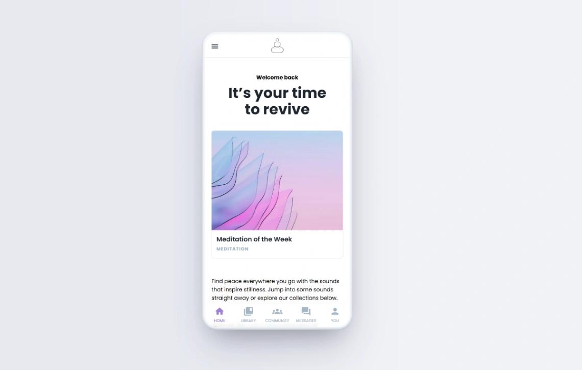 Meditation and Mindfulness mobile app design template