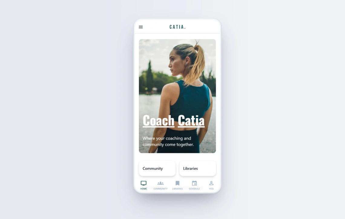 Group Coaching App mobile app design template
