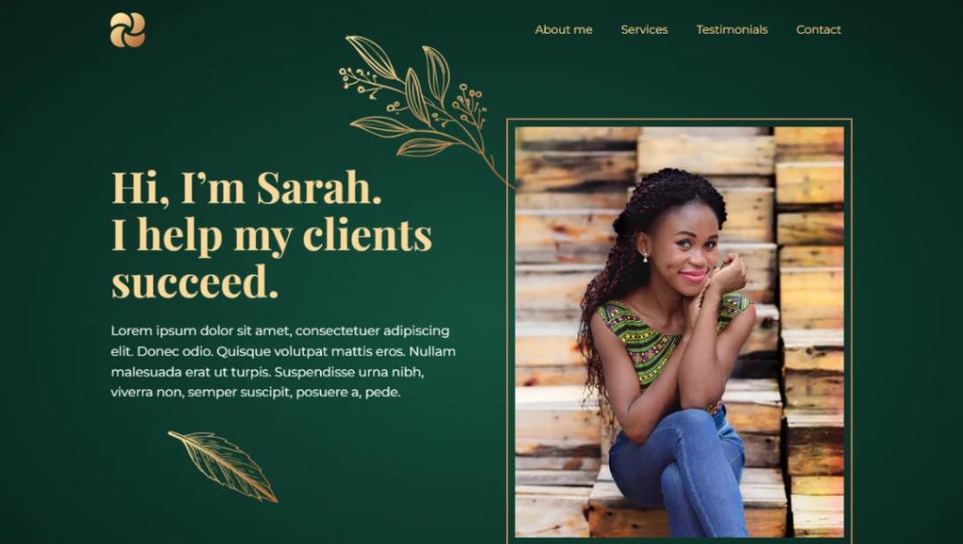 Personal Success Coach website template