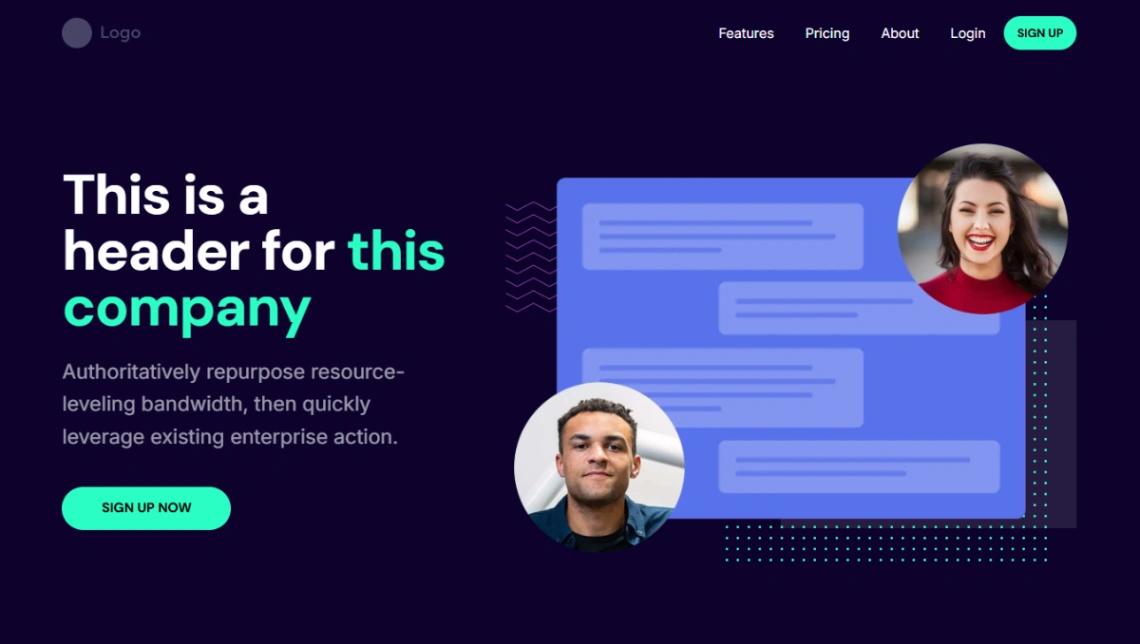 SaaS Startup Marketing website template