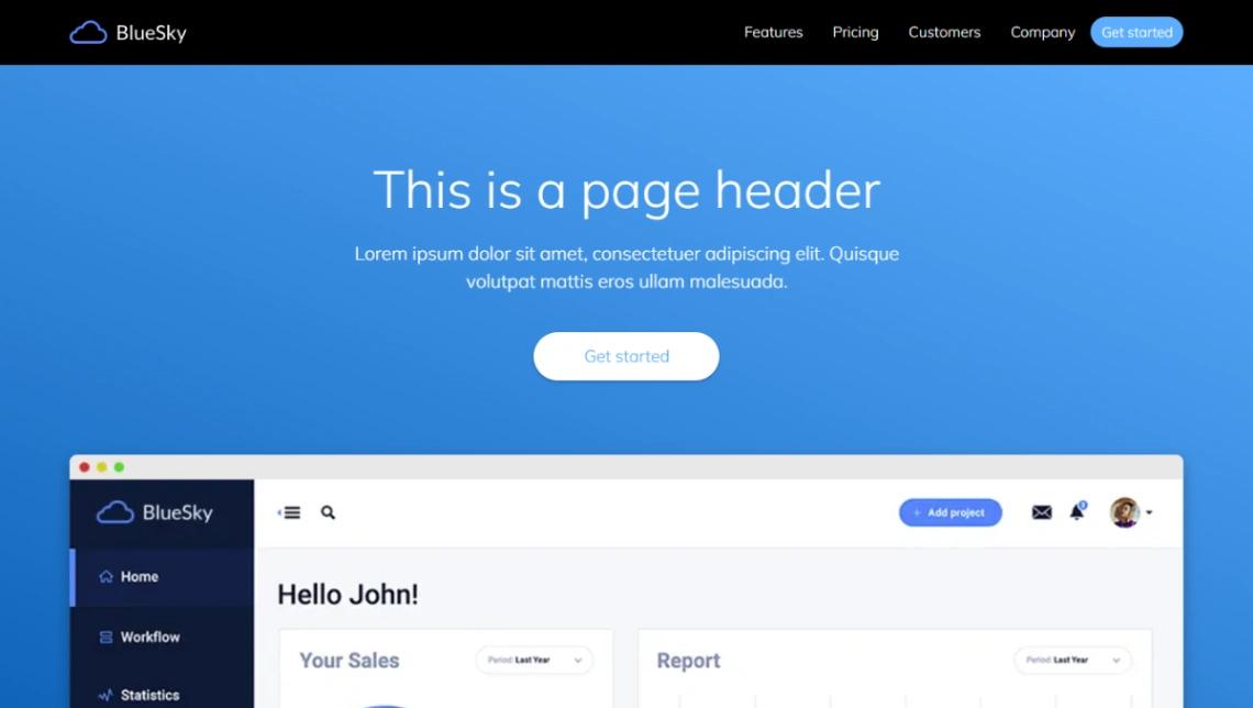 Cloud SaaS Landing website template