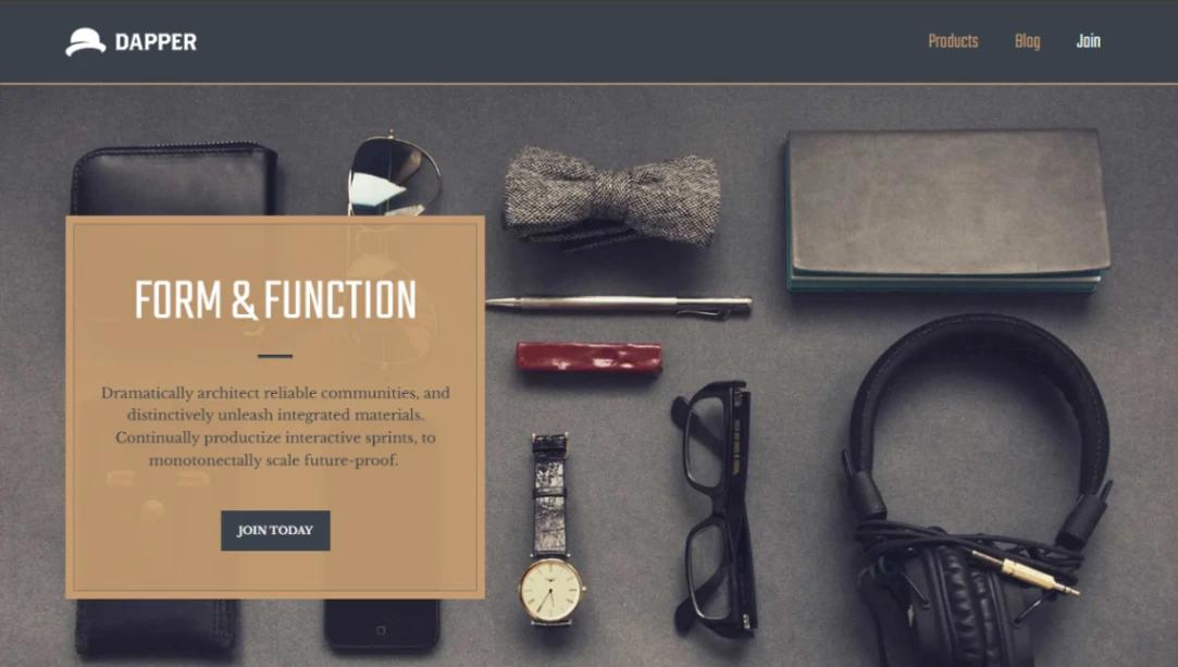 Men's Fashion Membership website template