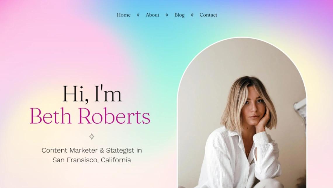 Personal Creative Portfolio website template