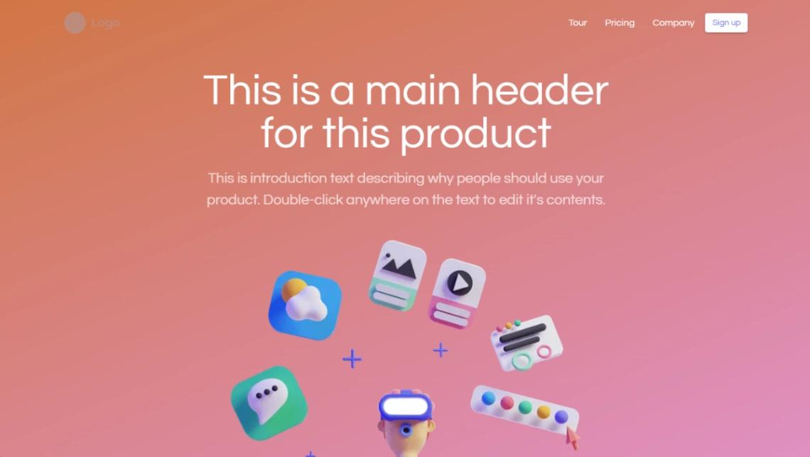 App Product Showcase website template