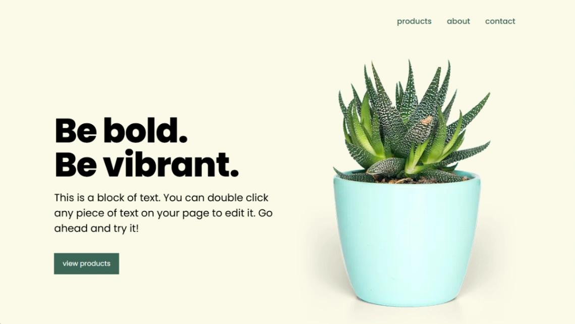 Plant Shop website template