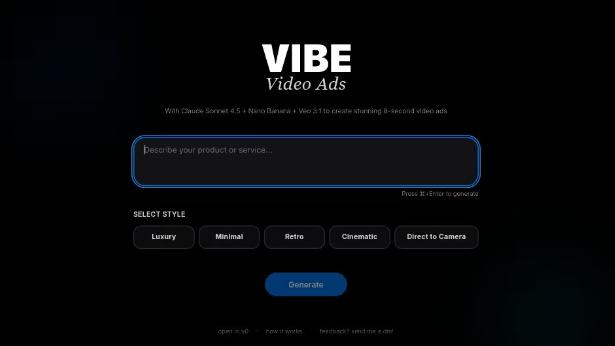 AI Ad Creator App web application template