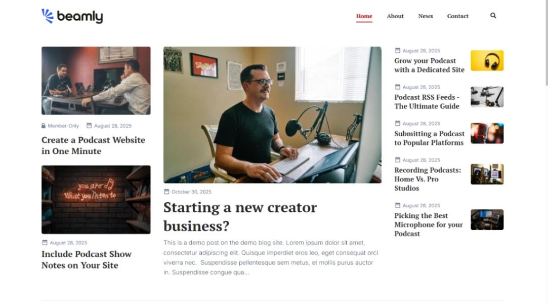 News & Blog website template