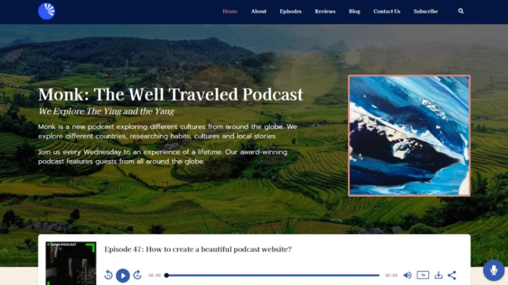 Featured Podcast website template