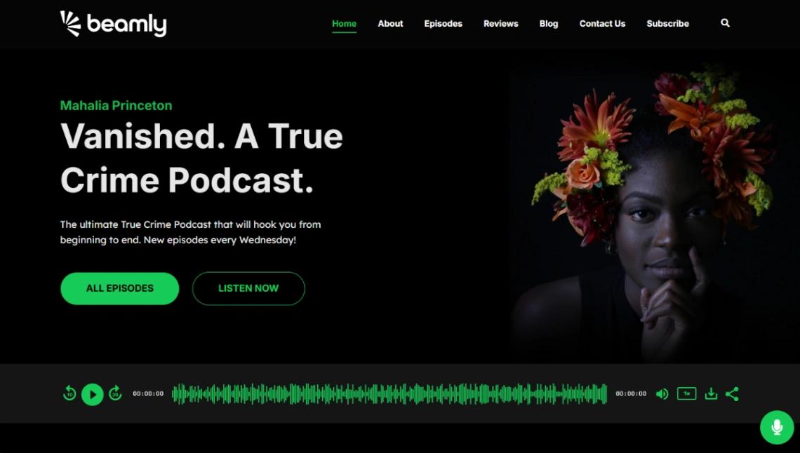 Dark Crime Podcast website template
