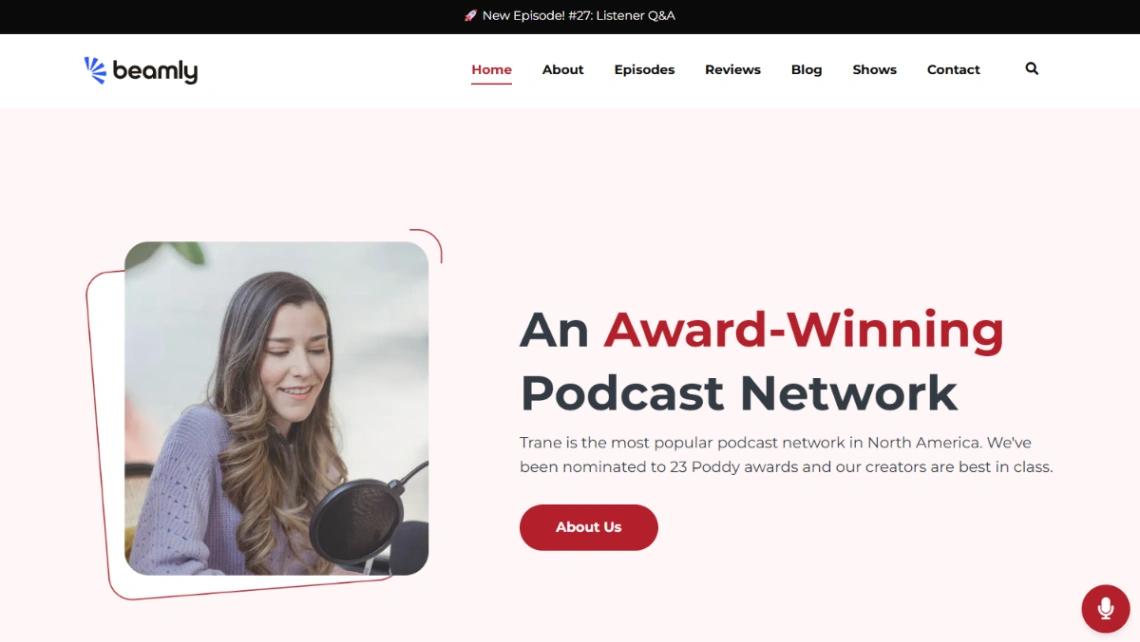 Podcast Network Hub website template