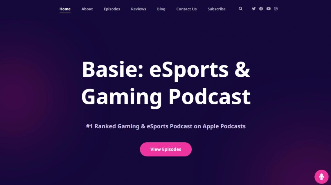 Gaming & eSports Podcast website template