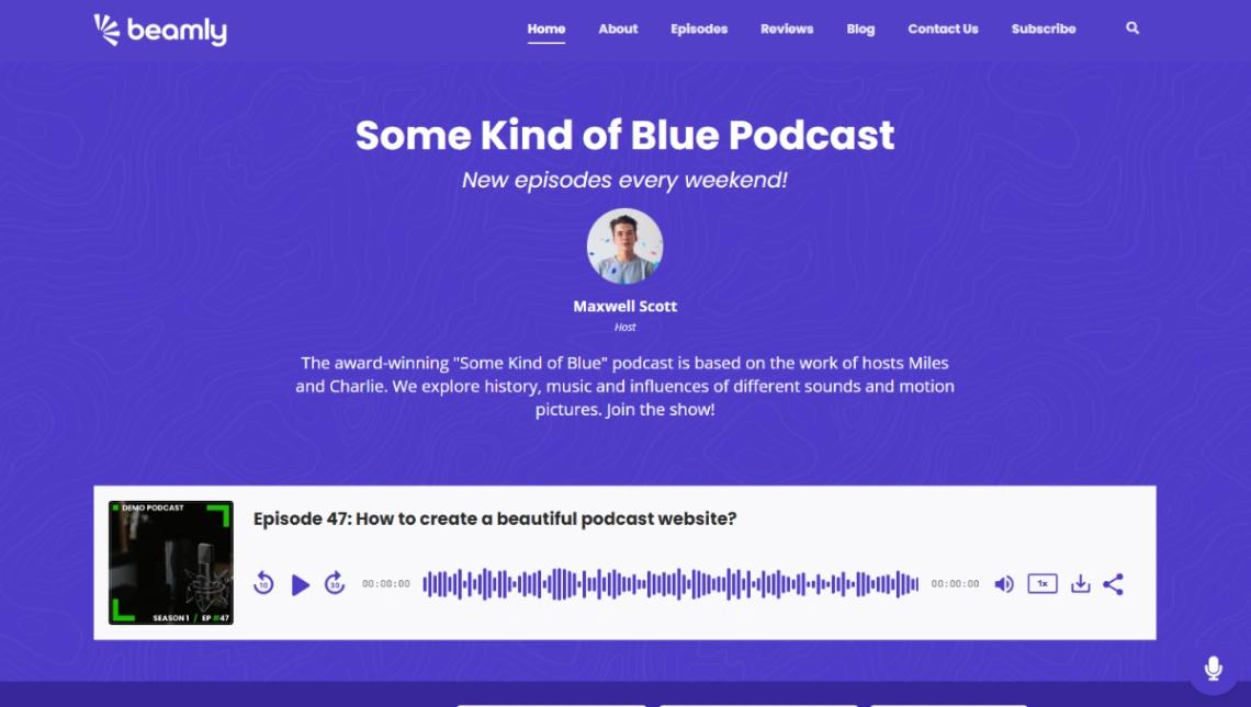 Vibrant Podcast website template