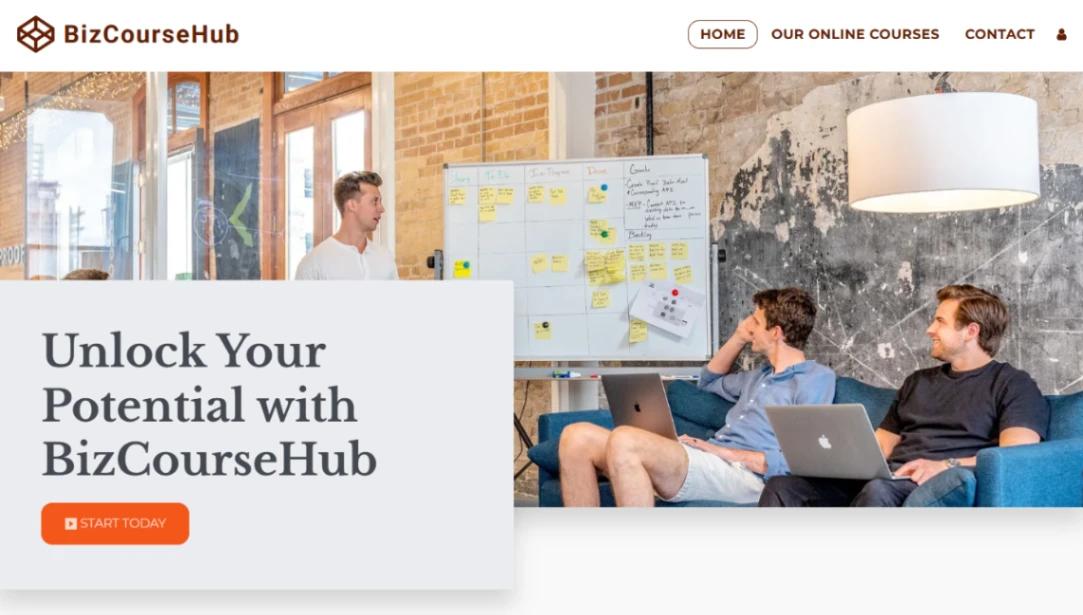 Business Courses website template